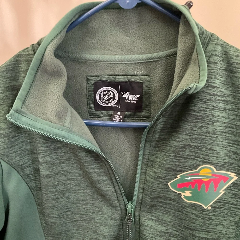 NHL Minnesota Wild Green Athletic Jacket - Picture 2 of 3